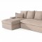 Atrium Sectional Sofa in Natural Fabric by VIG