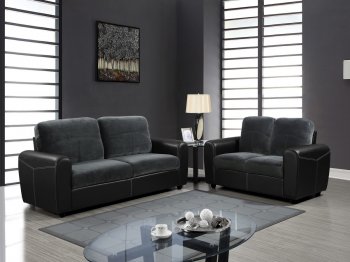 U1305 Sofa in Grey Fabric by Global w/Options [GFS-U1305 Grey]