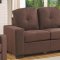 Platinum III 52935 Sofa & Loveseat in Chocolate Fabric by Acme