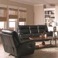 Sartell 601641 Motion Sofa in Black by Coaster w/Options