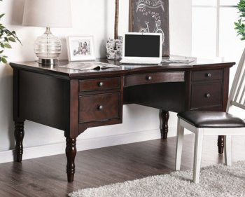 Lewis Office Desk CM-DK5055 in Dark Walnut w/Options [FAOD-CM-DK5055-Lewis]