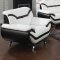 51155 Rozene Sofa in White & Black Bonded Leather by Acme