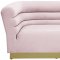 Bellini Sofa 669 in Pink Velvet Fabric by Meridian w/Options