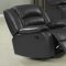 4171 Reclining Sofa in Black Bonded Leather w/Options