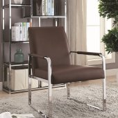 900634 Accent Chair Set of 2 in Brown Leatherette by Coaster