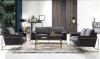 Mila Sofa 678 in Grey Velvet Fabric by Meridian w/Options