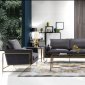 Mila Sofa 678 in Grey Velvet Fabric by Meridian w/Options