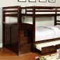 CM-BK966 Pine Ridge Twin/Twin Bunk Bed in Dark Walnut w/Options