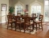 Oak Finish Transitional 5Pc Counter Height Dining Set w/Options