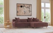 Elizabeth Extra Long Sofa 503957 in Wine Corduroy by Coaster