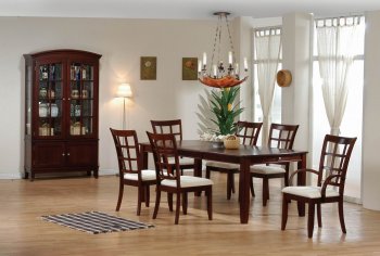 Rich Matte Cherry Finish Classic 5Pc Dining Set w/Options [WDDS-947]