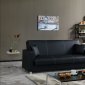 Tempo Sofa Bed in Black Leatherette by Casamode