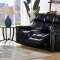 U1707 Power Motion Sofa Black Bonded Leather by Global w/Options