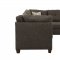 Laurissa Sectional Sofa w/Ottoman 54375 Light Charcoal by Acme