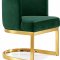 Gianna Dining Chair 718 Set of 2 Green Velvet Fabric by Meridian