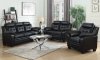 Finley Sofa & Loveseat Set 506551 in Black Leatherette - Coaster