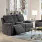 Elijah Motion Sofa 55115 in Charcoal Chenille by Acme w/Options