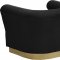 Bellini Sofa 669 in Black Velvet Fabric by Meridian w/Options