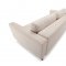 Cassius Natural Fabric Sofa Bed Convertible w/Chromed Steel Legs