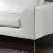 Angela Sectional Sofa in White Leather by Whiteline