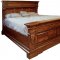 Mahogany Finish Traditional Storage Bed w/Optional Case Goods