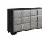 Nicola Bedroom BD01427Q in Silver PU & Black by Acme