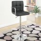 F1557 Set of 2 Bar Stools in Black Leatherette by Poundex