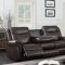 Chenai Motion Sofa CM6297 in Brown Breathable Leatherette w/Opt