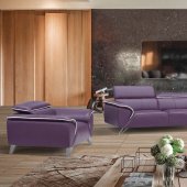 1513 Loveseat in Purple Half Leather by ESF w/Options