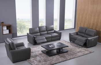 S557 Power Motion Sofa Gray Leather by Beverly Hills w/Options [BHS-S557 Gray]