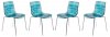 Astor Set of 4 Dining Chairs AC20TBU in Blue by LeisureMod