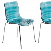 Astor Set of 4 Dining Chairs AC20TBU in Blue by LeisureMod