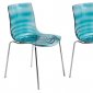 Astor Set of 4 Dining Chairs AC20TBU in Blue by LeisureMod