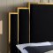 Hugo Bed in Black Velvet Fabric by Meridian