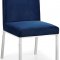 Opal Dining Chair 736 Set of 2 in Navy Velvet Fabric by Meridian