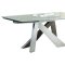 Zara Extendable Dining Table - Casabianca w/Light Gray Glass Top