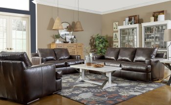 Alhambra Sofa in Brown Leather by Klaussner w/Options [SFKRS-Alhambra Brown]