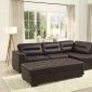 Terza Sectional Sofa 9924DBR in Dark Brown by Homelegance