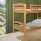 Rich Honey Pine Finish Contemporary Twin Bunk Bed