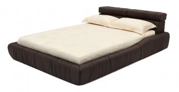 Steward Bed in Chocolate Leather Match by Whiteline Imports [WLB-Steward Chocolate]