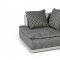 Panorama Sectional Sofa in Grey Fabric & Leather by VIG