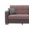 Lego Sofa Bed in Brown Microfiber by Rain w/Optional Items