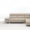 Gemma 7768 Sectional in Pearl Grey Pure Leather by IDP Italia