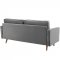 Valour Sofa in Gray Velvet Fabric by Modway w/Options