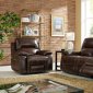 Margaret Reclining Sofa in Brown w/Optional Items