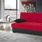 Planet Sofa Bed Convertible in Red Microfiber by Rain