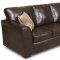 Brown Bentley Bonded Leather Modern Sectional Sofa w/Options