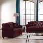 Regina Home Sofa Bed Convertible in Burgundy Fabric by Mobista