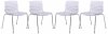 Ashville Set of 4 Dining Chairs AS20CL in Clear by LeisureMod