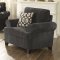 Alessia 2Pc Sofa & Loveseat Set 52828 in Dark Grey Chenille-Acme